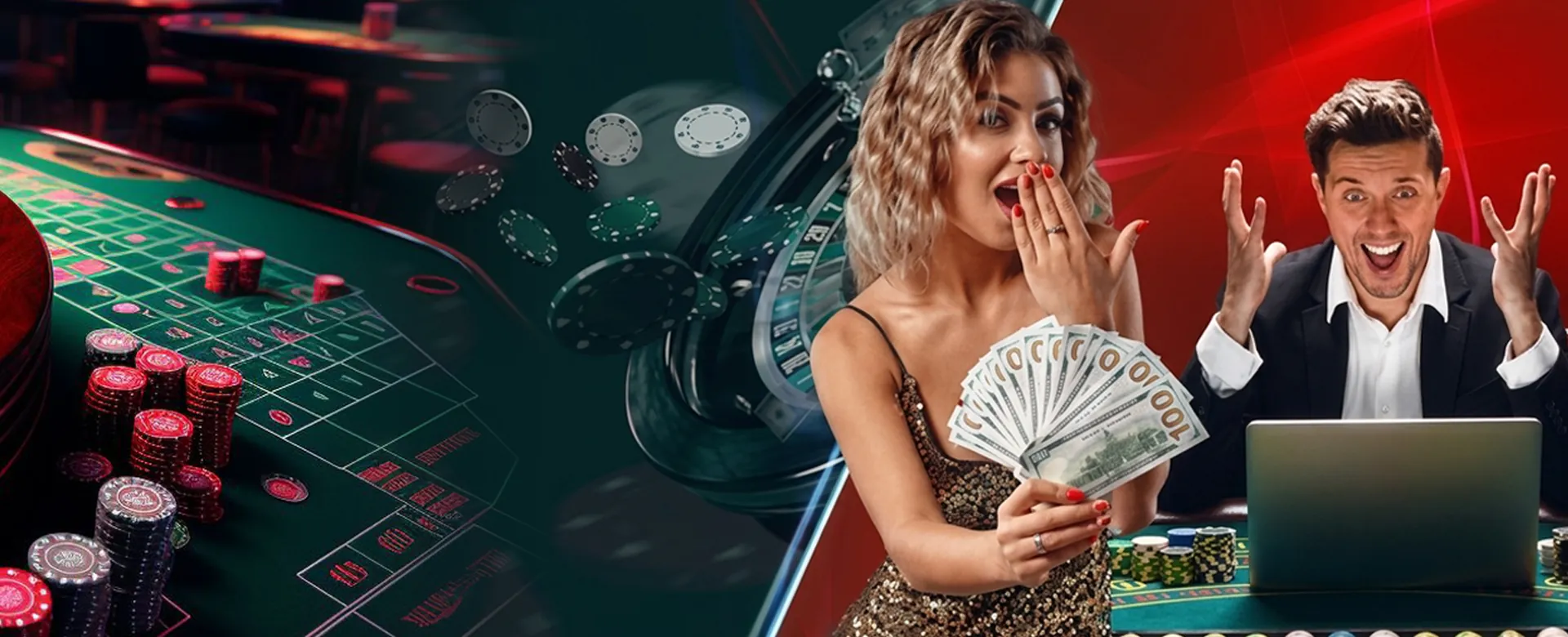 Dynamic casino background with exciting game elements